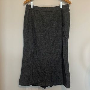 H&M Women’s Wool Blend Long Skirt Size 6 Gray Tweed Sz 10 EUC